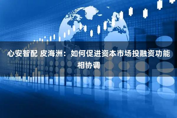 心安智配 皮海洲：如何促进资本市场投融资功能相协调