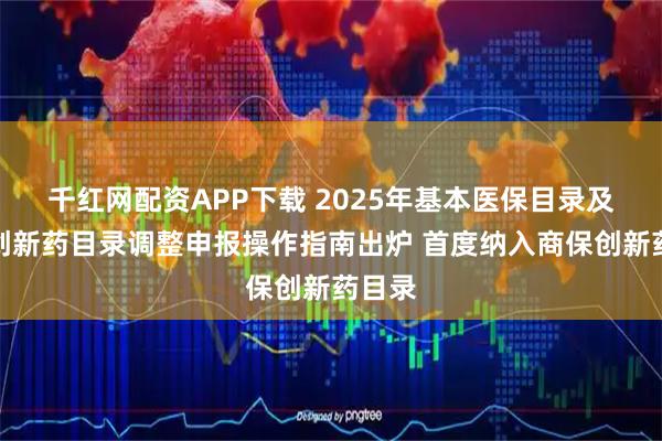 千红网配资APP下载 2025年基本医保目录及商保创新药目录调整申报操作指南出炉 首度纳入商保创新药目录